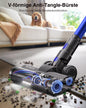 Battery Vacuum Cleaner 45000 Pa/550 W/65 Min, 1.6 L Wireless Vacuum Cleaner with Display, Anti-Tangle Brush, Self-Standing, Wall Charging Station, 8-Layer Filtration, Ultra Quiet, for Pet Hair/Carpets/Hard Floors/Car
